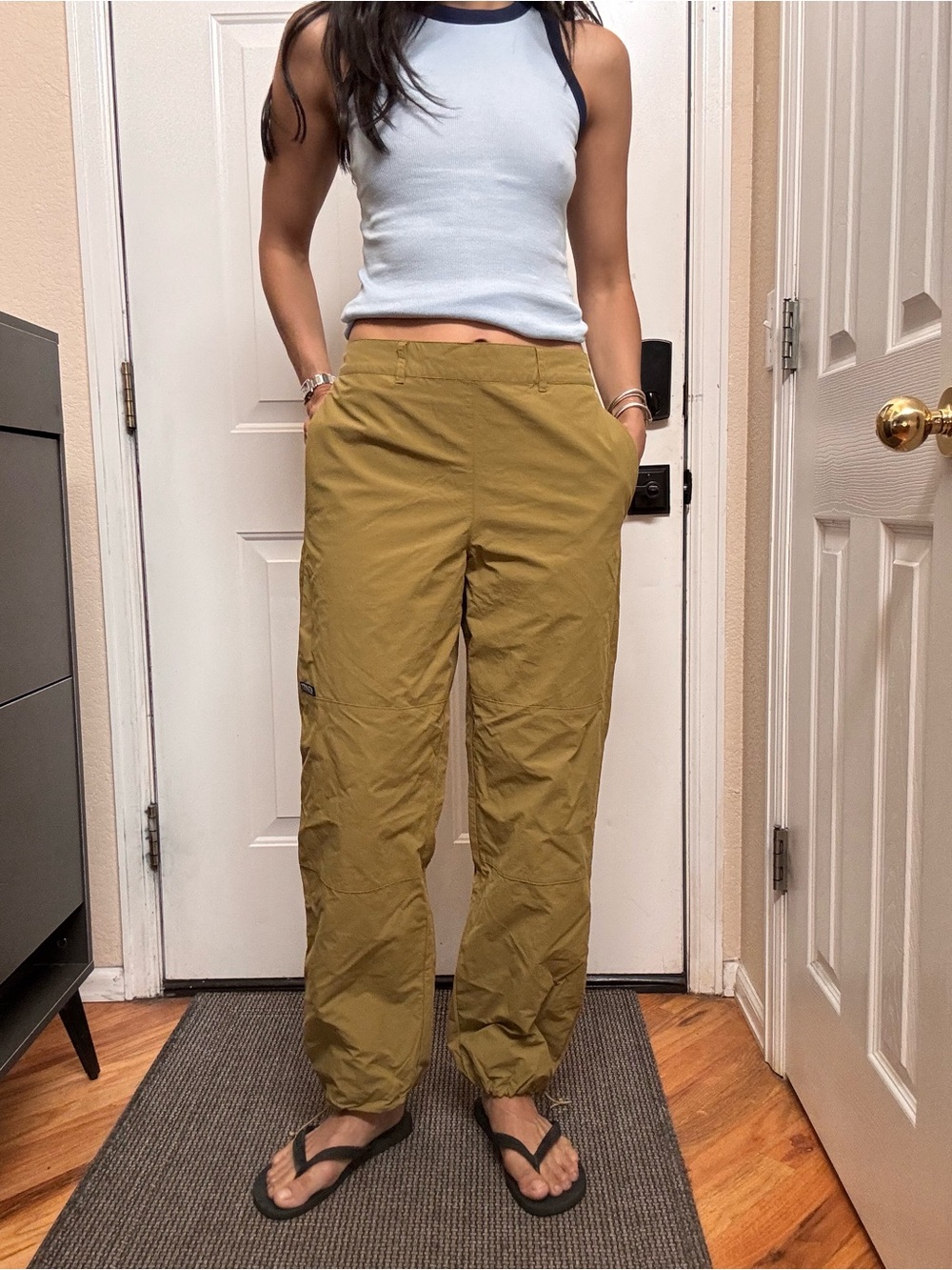 STUSSY Light Olive Drawstring-Waist Casual Pants - Women